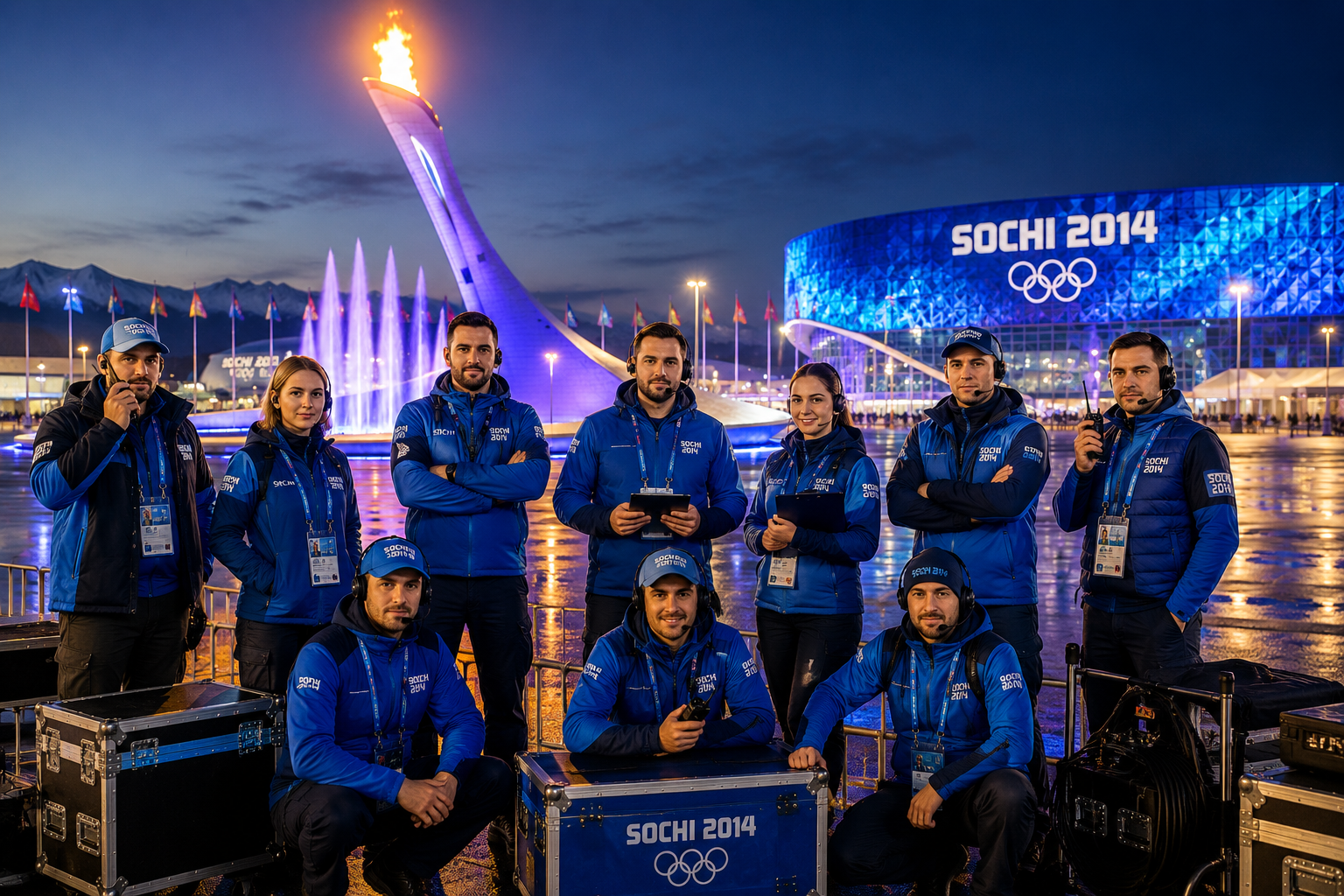 Команда на площадках Sochi 2014